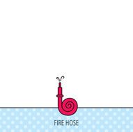 Fire hose reel icon Firefighters station sign N7
