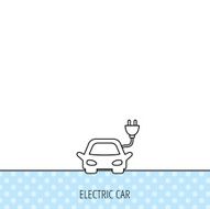 Electric car icon Hybrid auto transport sign N3