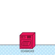 Dishwasher icon Kitchen appliance sign N3