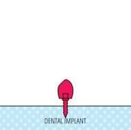Dental implant icon Oral prosthesis sign N5