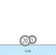 Coins icon Cash money sign N20