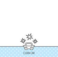 Clean car icon Cleaning wash station sign N3