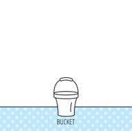 Bucket icon Trash bin sign Garden equipment N5