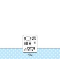 ATM icon Automatic cash withdrawal sign N5