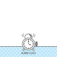 Alarm clock icon Mechanical retro time sign N4