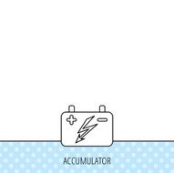 Accumulator icon Electrical battery sign N3