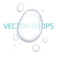 Pure clear water drops