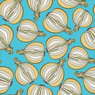 Seamless pattern with onion