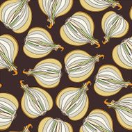 Seamless pattern with onion N2