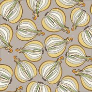 Seamless pattern with onion N3