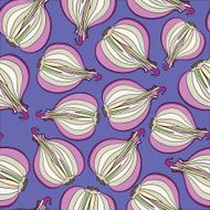 Seamless pattern with onion N4