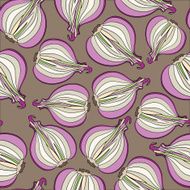 Seamless pattern with onion N5