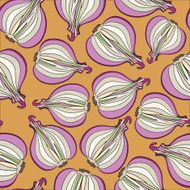 Seamless pattern with onion N6