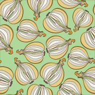 Seamless pattern with onion N7