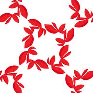 Isolated Red Leaves Pattern