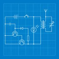 electronic circuit scheme blueprint background