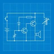 electronic circuit scheme blueprint background N2