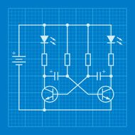 electronic circuit scheme blueprint background N3
