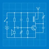 electronic circuit scheme blueprint background N4