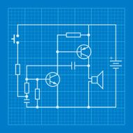 electronic circuit scheme blueprint background N5