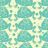 Seamless pattern of green frog