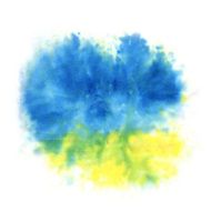yellow and blue watercolor background