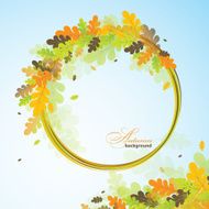 Oak autumn background vector N4