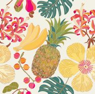 Seamless pattern tropical flowers