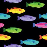 Seamless pattern with colorful fish N2