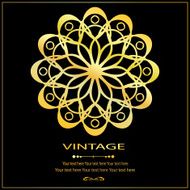 Flower Golden invitation card N2