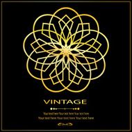 Flower Golden invitation card N3