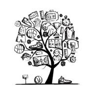 Basketball tree concept sketch for your design