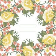 Frame with floral background N6