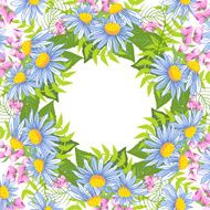Frame with floral background N7