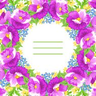 Frame with floral background N8