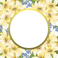 Frame with floral background N10