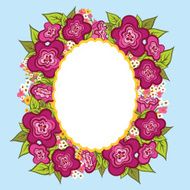 Frame with floral background N12