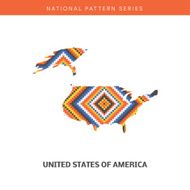 Colorful pixel map of USA N3