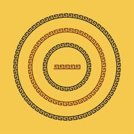 Greek national antique round pattern vector N2