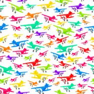 colorful airplanes pattern