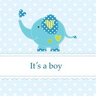 Cute blue baby shower with elephant N2