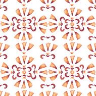 Watercolor floral seamless pattern golden flowers petals
