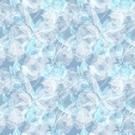 Seamless pattern with abstract transparent peonies leaves