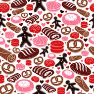 Sweet bakery seamless pattern