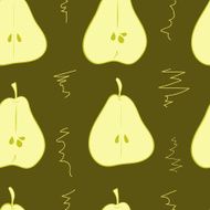 Seamless section of a pear