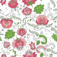Seamless hand-drawn floral pattern Vector illustration N2