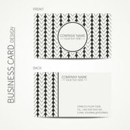 Geometric business card template with square pattern Calling card N2