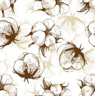 hand drawn cotton plant seamless N2