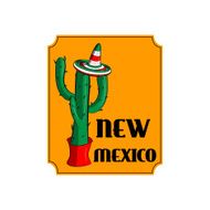 Poster new Mexico Mexican sambrero and cactus