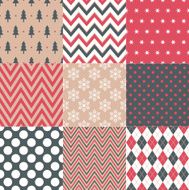 seamless christmas element geometric pattern N2